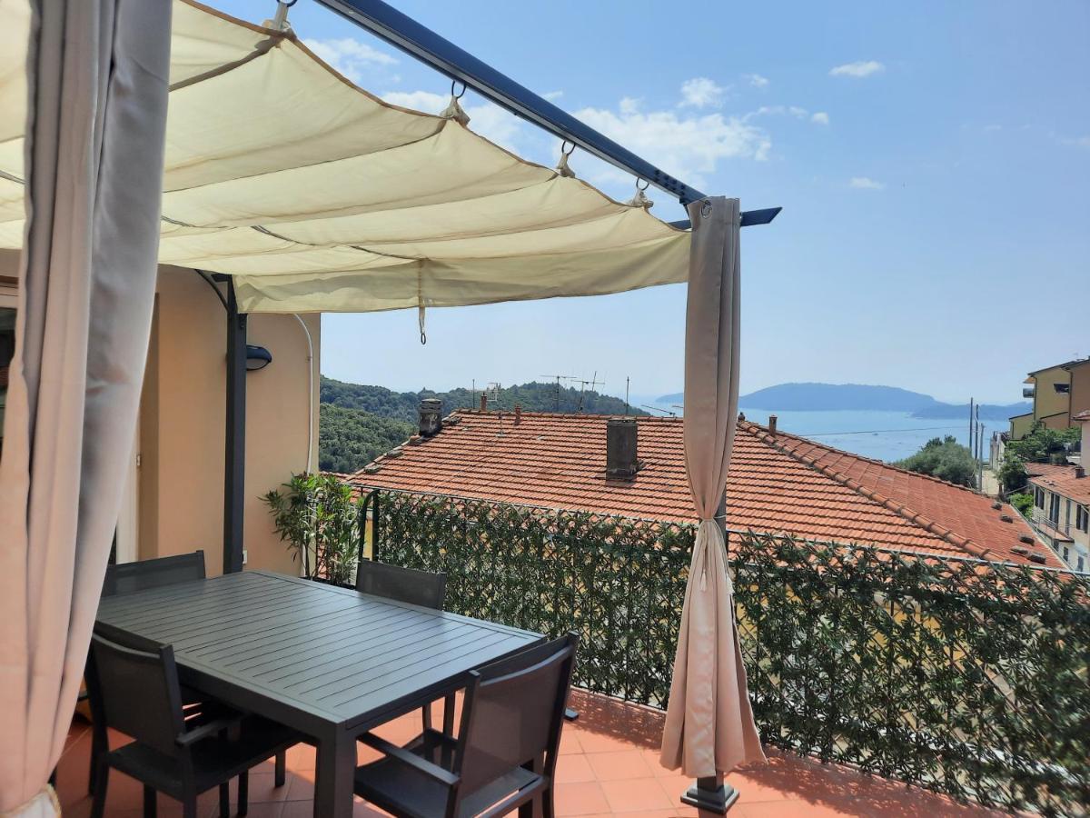 La Terrazza Sul Golfo Dei Poeti Con Vista Mare Lägenhet Pitelli Exteriör bild
